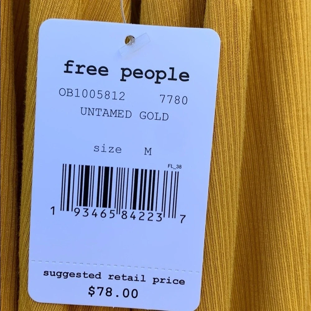 💚Free People Shimmy Shake Gold Top Womens Size M